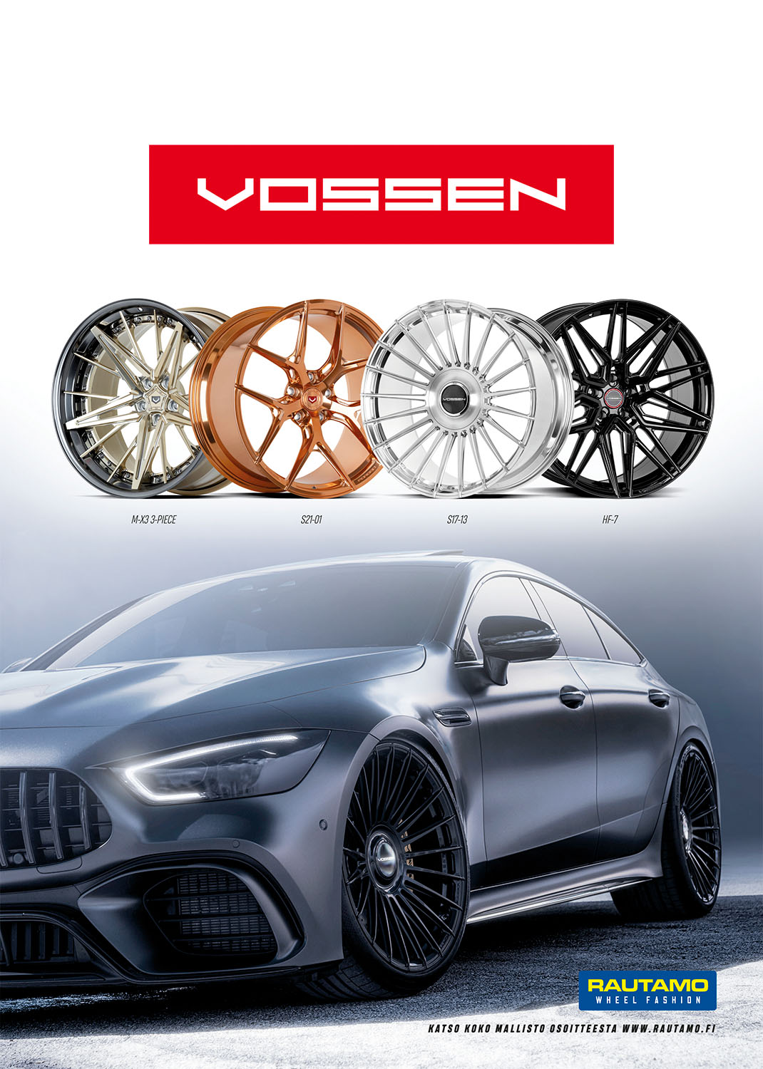 Vossen Sport Car center esitesuunnittelu, mainos, mainossuunnittelu Therwiz Design Mika Tervaskangas