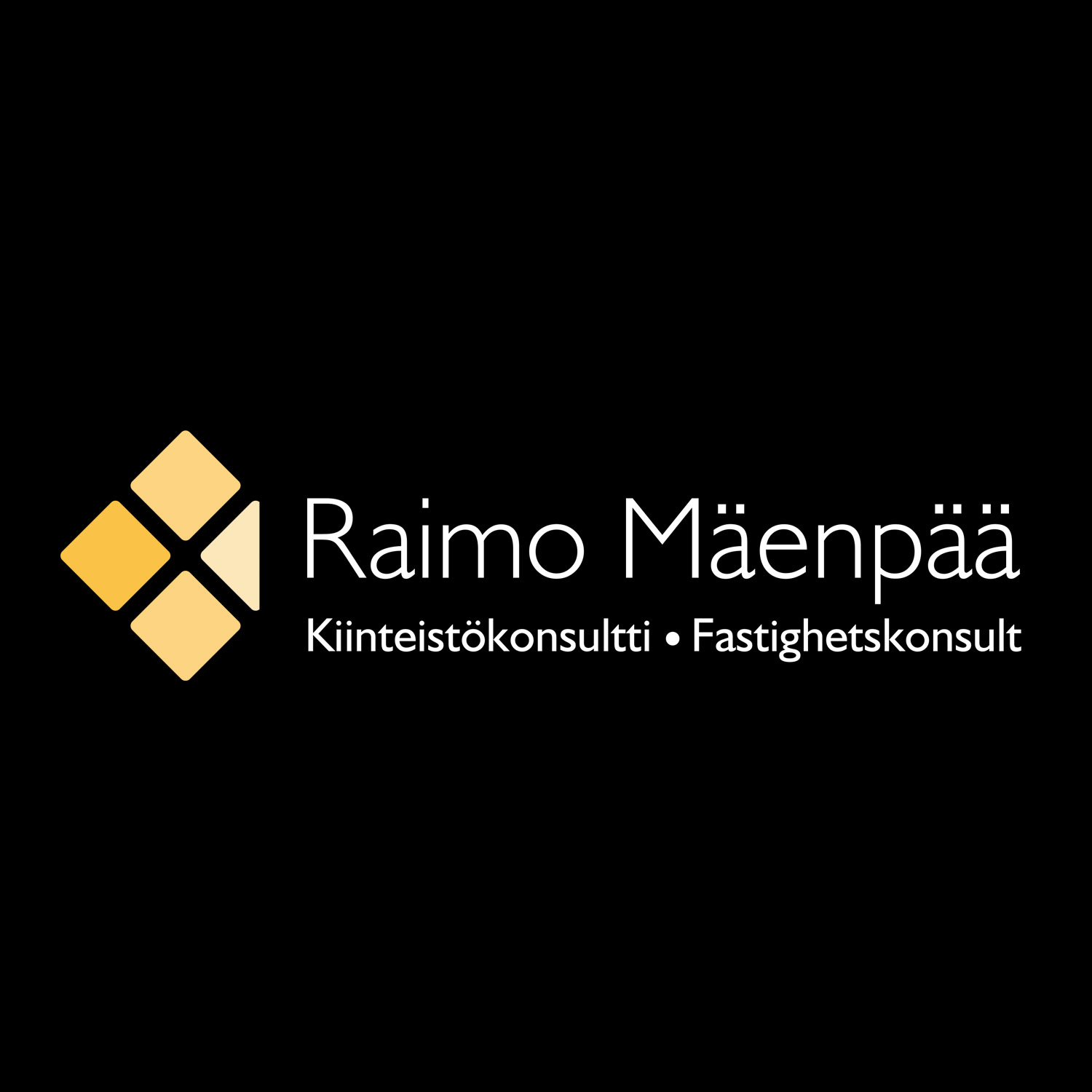 Raimo Mäenpää logo, Therwiz Design, Mika Tervaskangas logonsuunnittelu, yritysilme, liikemerkki Pietarsaari, Pohjanmaa, Suomi